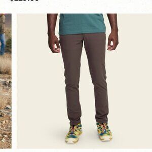 Howler Brothers Frontside Tech Pants Men's 40x30 Brown Casual Stretch Outdoors